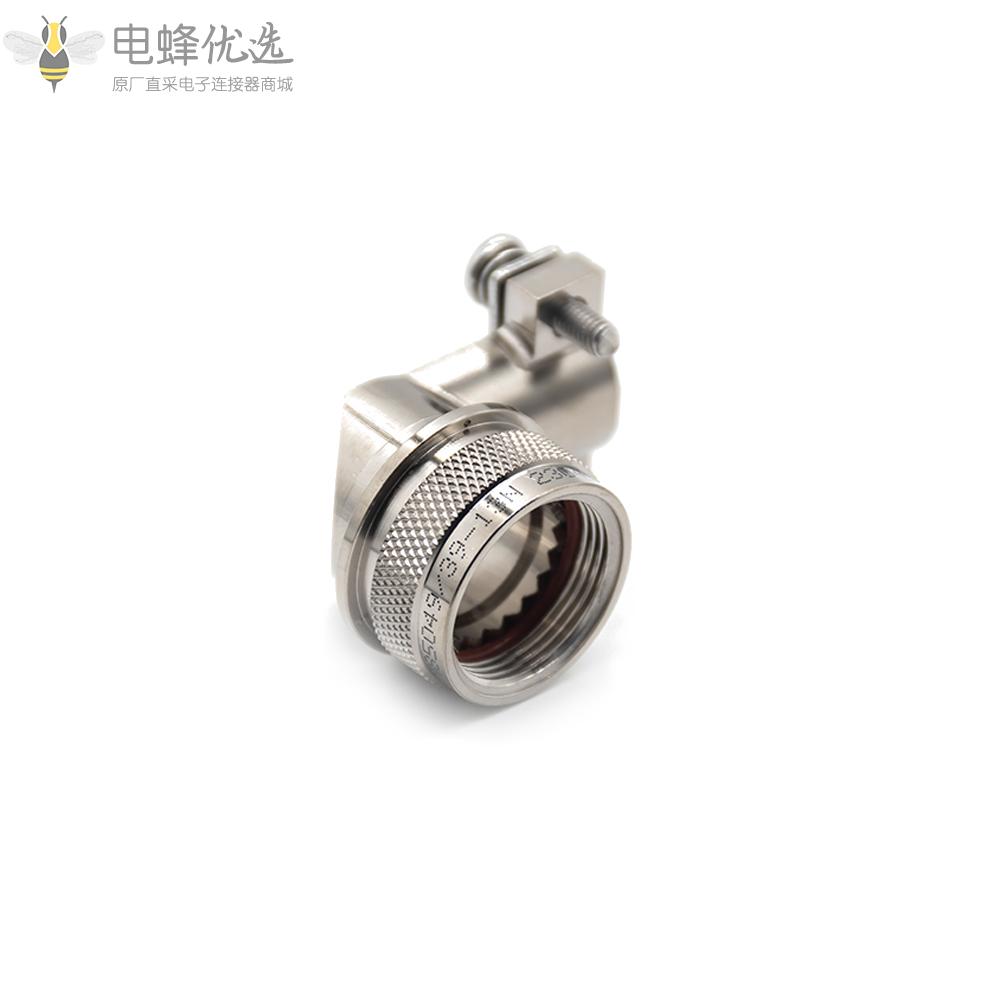 D38999连接器13号壳体弯式电缆夹带屏蔽镀镍尾附