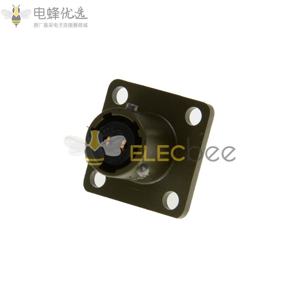 26482连接器卡口式2芯孔式方形法兰8号壳体插座面板安装