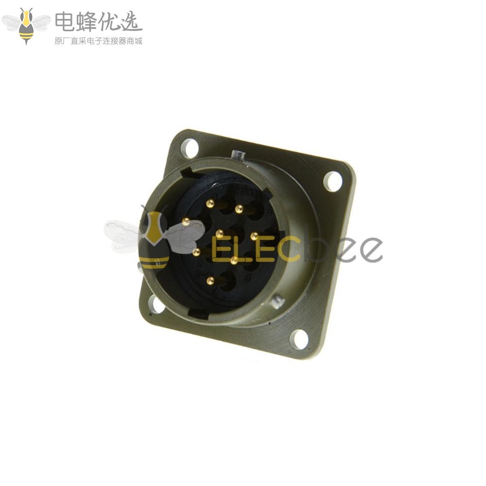 26482板端连接器12号壳体8芯针式方形法兰母插座