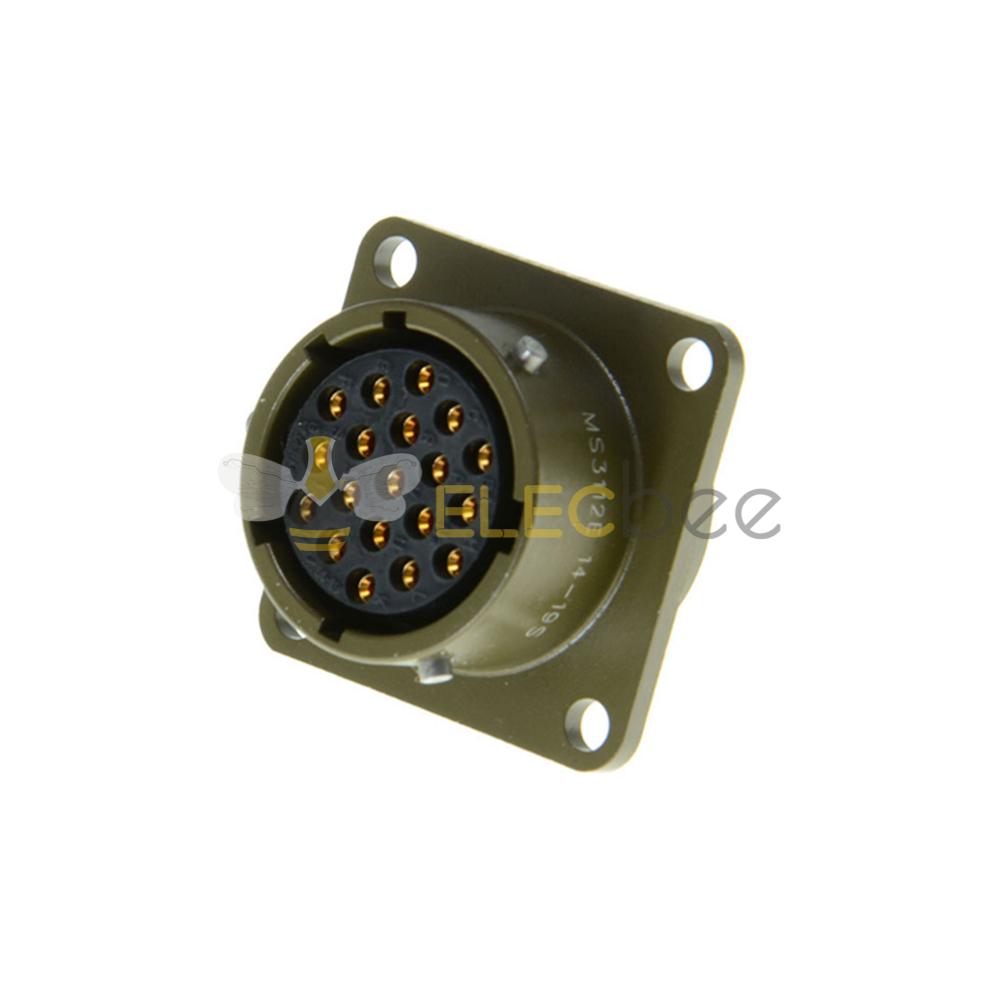 26482板端连接器14号壳体19芯孔式方形法兰母插座