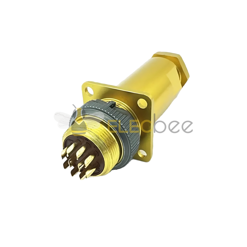 PC-10ZPJ系列对接直式线缆连接器10芯螺纹插头插座接插件