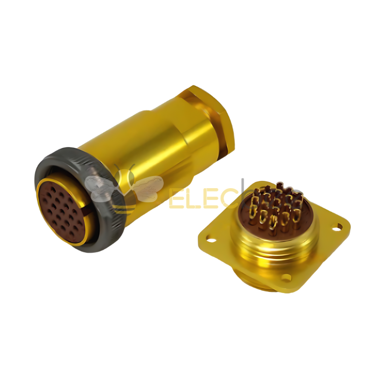 PC-19TK圆形直式插头19芯螺纹连接母插孔连接器