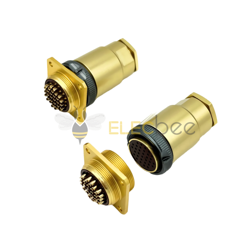 PC-32TK圆形母插孔连接器32芯螺纹连接直式插头