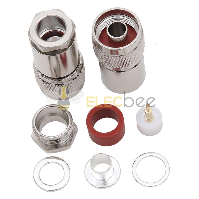 N-J-7全铜射频连接器 L16 N型公头装接式五件套 接50-7/LMR400线