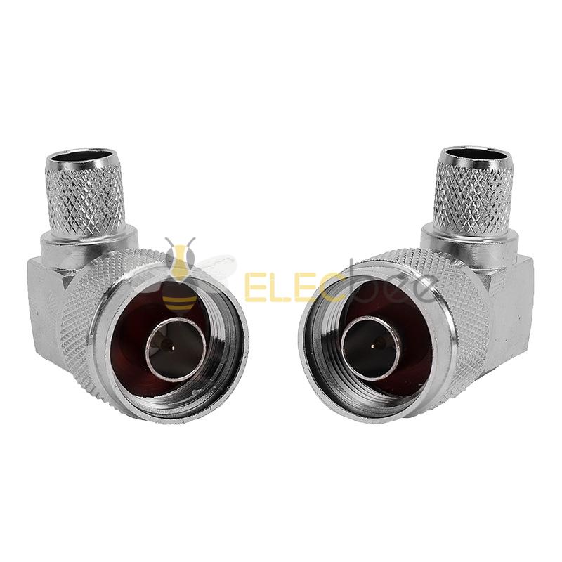 N-JW-7 N全铜镀镍  型弯公头压接 LMR400 RG8 RG213 线射频同轴连接器