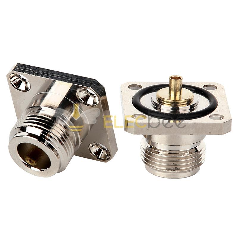 N-KFB2厂家批发N型母头带防水 接RG086线 射频同轴连接器全铜镀镍