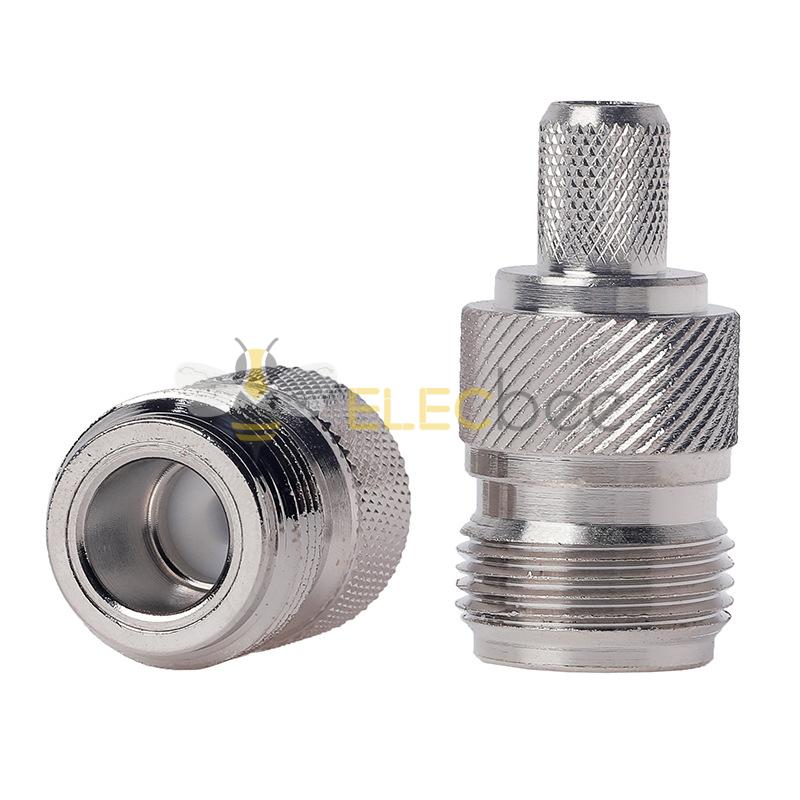 N-C-K-5 N母头母针 全铜镀镍5D-FB RG6 LMR300电缆组件射频连接器