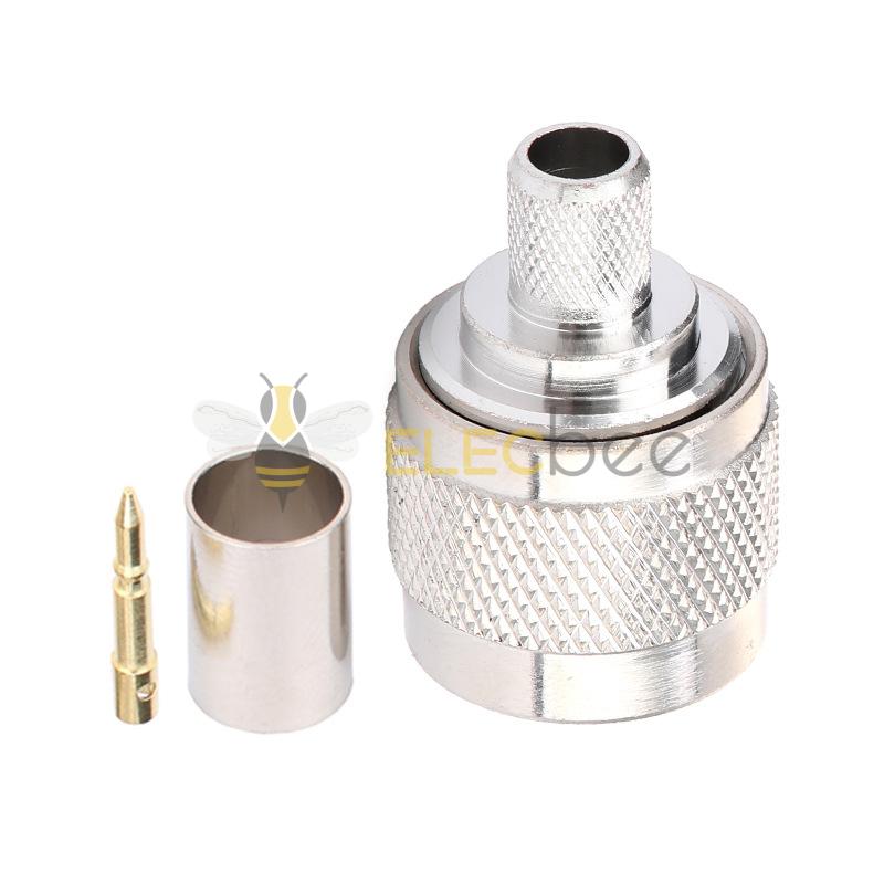 N-C-J4厂家批发射频同轴连接器 N型公头匹配LMR240 RG59 50-4线缆