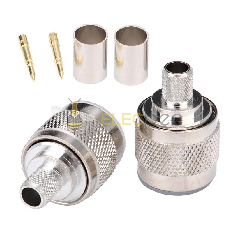 N-C-J4厂家批发射频同轴连接器 N型公头匹配LMR240 RG59 50-4线缆