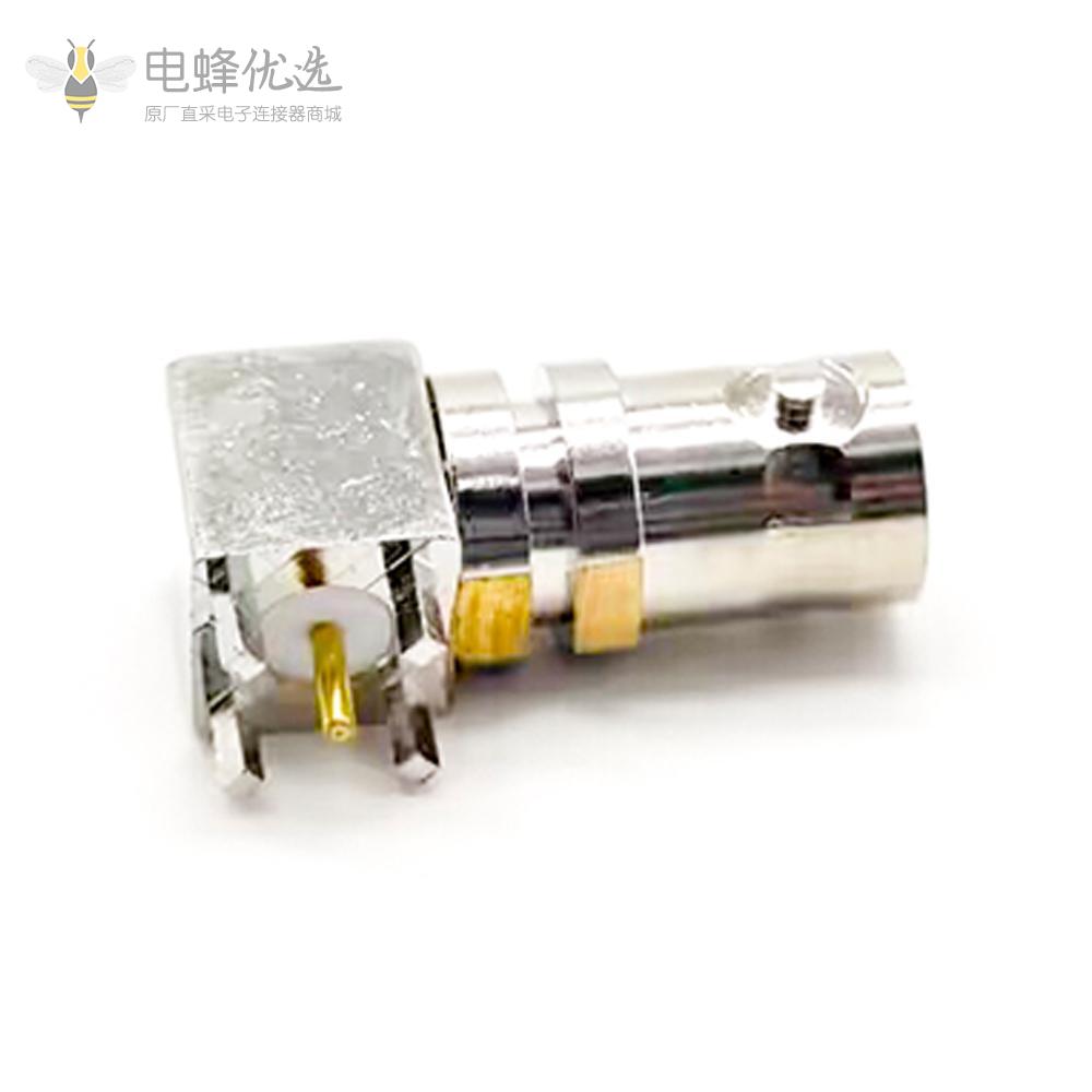 母头BNC连接器PCB安装弯式插孔50ohm