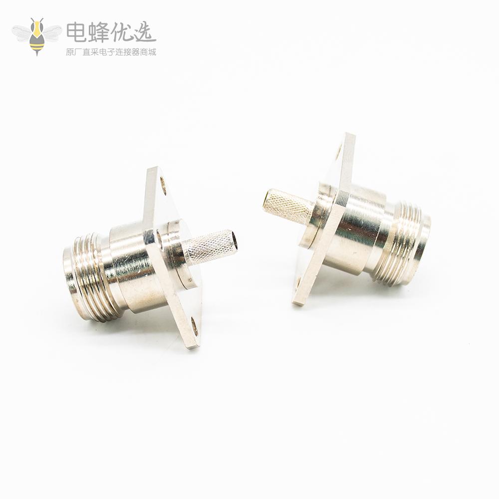 有线电视线插座4孔法兰盘n型母头连接射频同轴线缆RG400,142