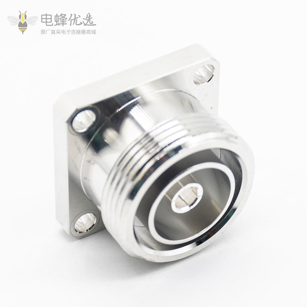国内 连接器DIN型7/16 4孔方形法兰盘母头 面板安装