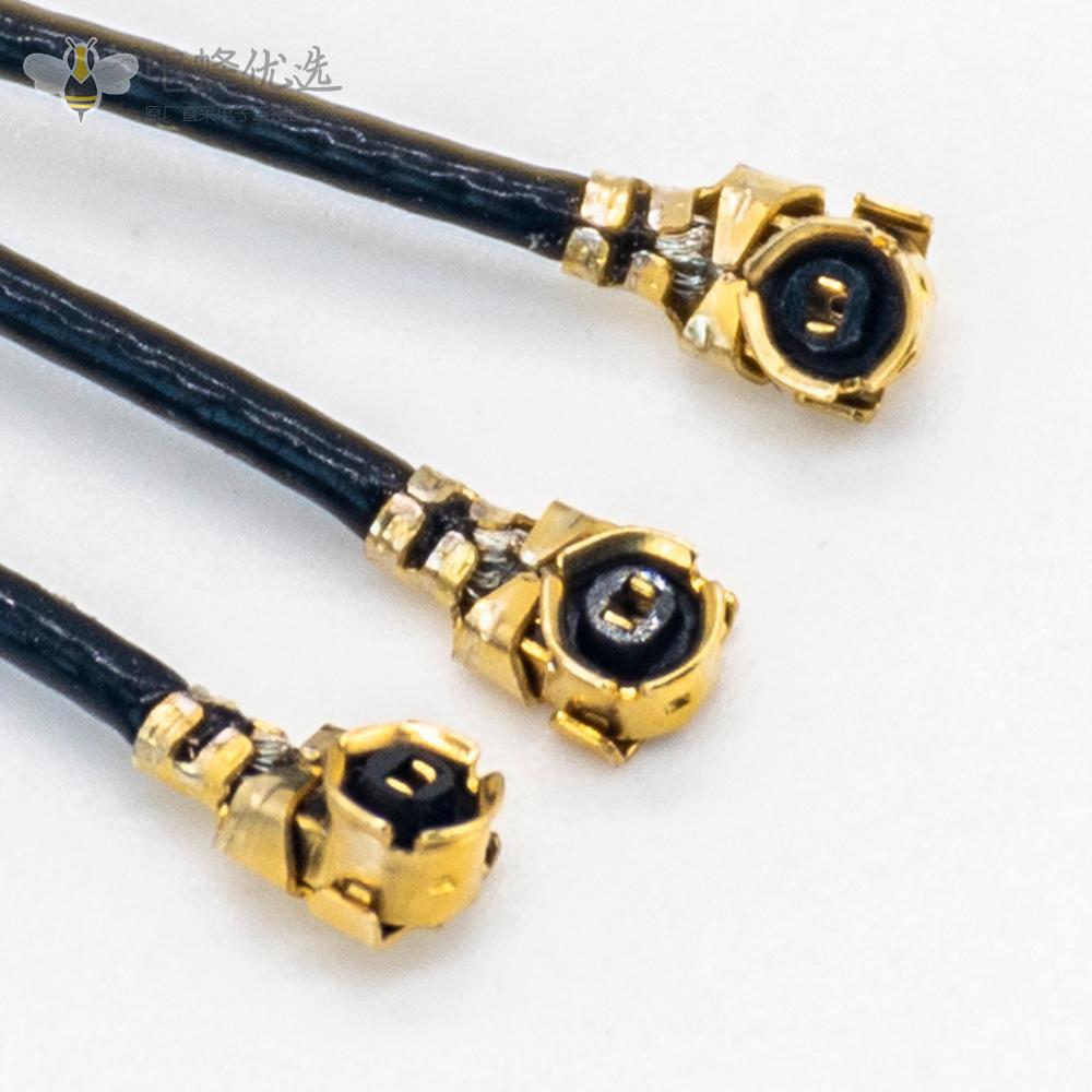 射频同轴电缆组件RF1.13黑色线材IPEX Ⅰ接IPEX Ⅰ