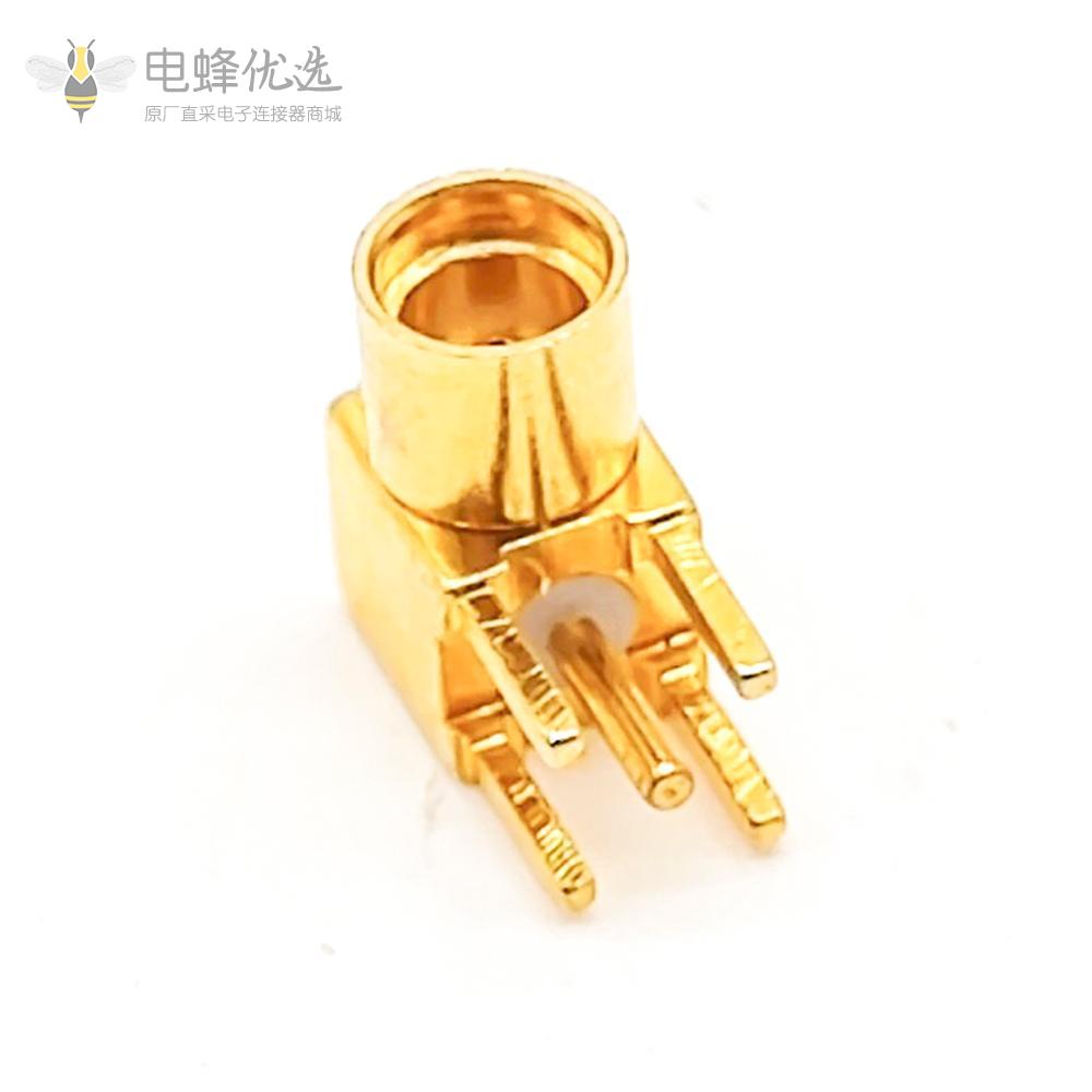 MMCX连接器母头弯式插孔PCB安装