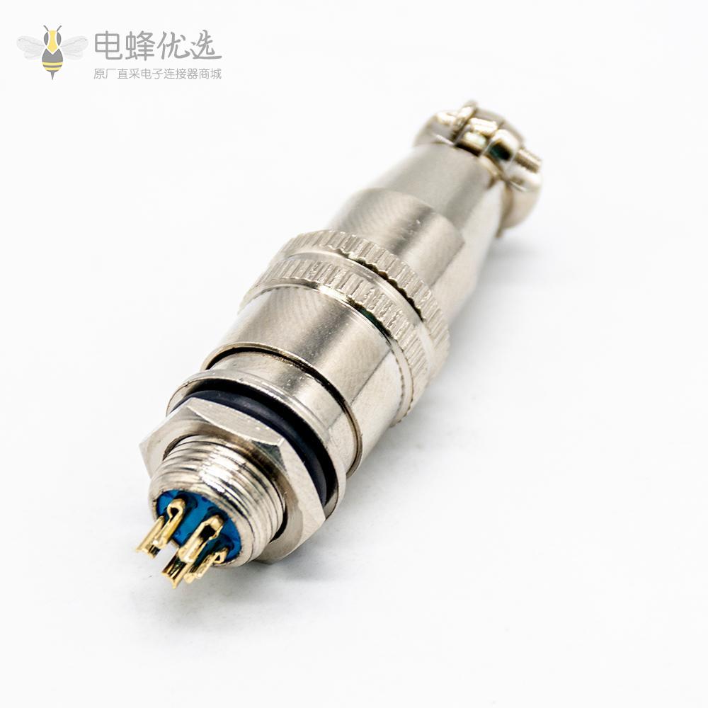XS9-5芯开孔9mm推拉式航空插头XS9-5P